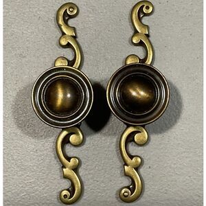 Pair of Brass Finish Drawer Handles
